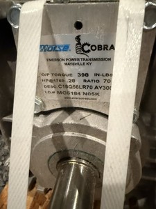 Morse Cobra Worm Gear Reducer 70:1 Right Angle C18Q56LR70 MC5184 N05K
