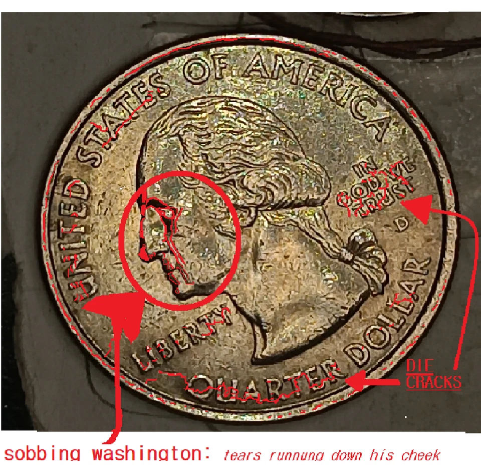 2001 D quarter double die OBV /  RVS burning building, HISTORICLY ACCURET FIRE - Image 2 of 4