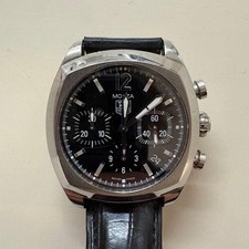 Orologio Uomo TAG Heuer Monza CR2113 Cronografo Quadrante Nero Nuovo dal Giappone