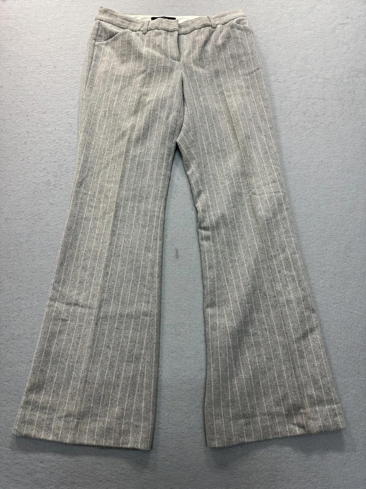 Pantalones Body by Victoria para mujer 6 grises The Christie Fit a rayas mezcla de lana forrados Foto 2 de 4