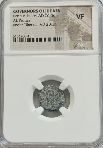 Governors Of Judaea Prutah Pontius Pilate NGC VF Ancient Coin