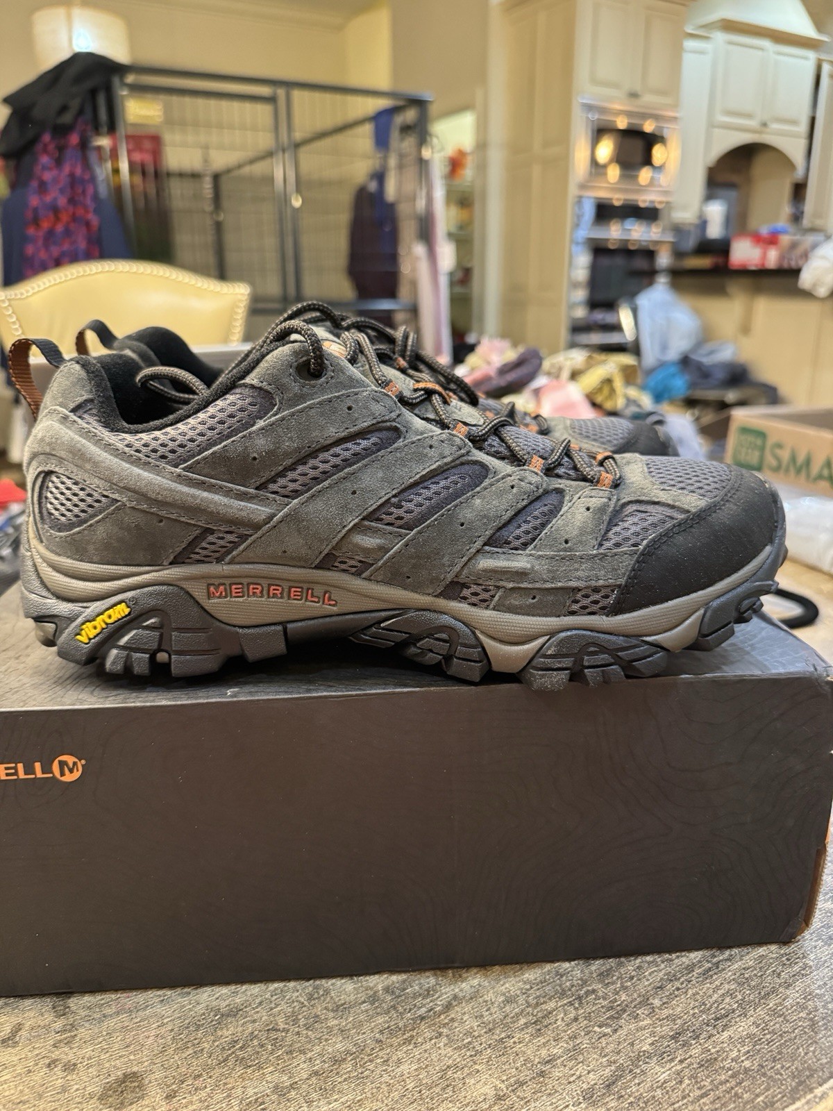 NUOVA scarpa da trekking Merrell uomo Moab 2 impermeabile Beluga taglia 10 5