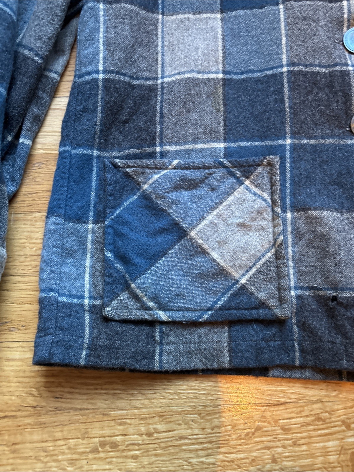 Vintage 70s Pendleton Virgin Wool Button Front Sh… - image 2