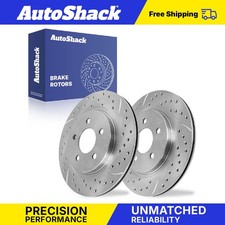 Rear Drilled Slotted Brake Rotors for 2005-2014 Ford Mustang 3.7L 4.0L V6