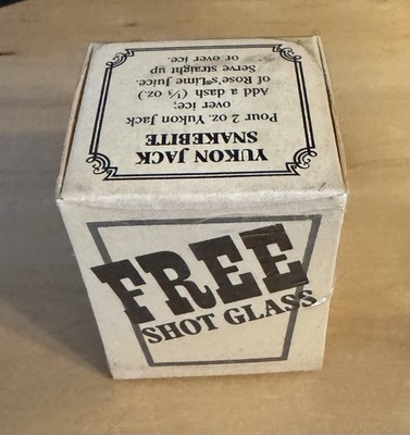 1985 Yukon Jack   SHOT Glass  BRAND NEW & UNOPENED ~RARE~ Vintage L K