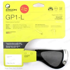 Ergon GP1-L Large GRIPSHIFT Ergo Handlebar Bike Grips MTB/Commuter - Black/Gray