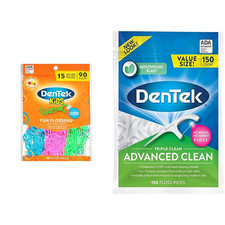 Kids Fun Flossers, Wild Fruit, 90 Count  Triple Clean Advanced Clean Floss Pick