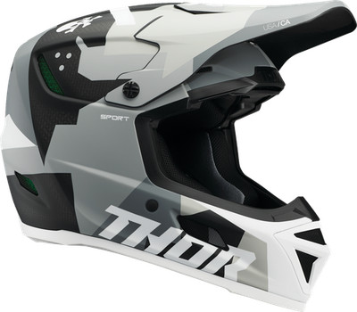 Thor Reflex Carbon Brave MIPS Helmet Gray White Medium 0110-8759 Universal