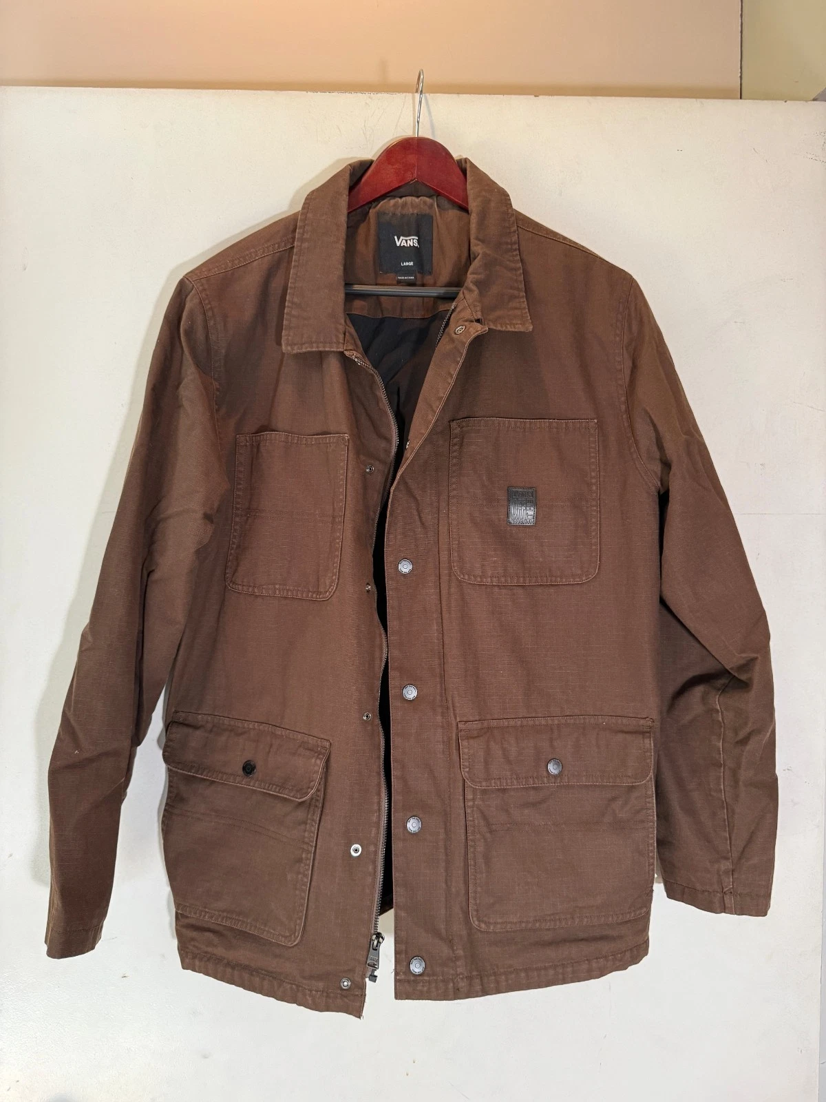Vans Skate Brown Canvas Work Jacket Size L