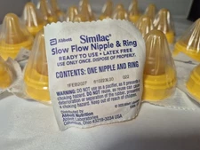 Pack of 21 Similac Slow Flow Nipples & Rings EXP 02/2027 NEW!