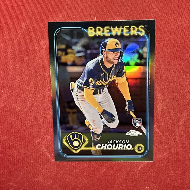 2024 Topps Chrome Jackson Chourio Refractor RC #161 Brewers Star Rookie