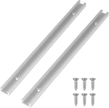 12" T-Track Rails Pack of 2, Aluminum T-Channel, Double Cut T Slot Track... 