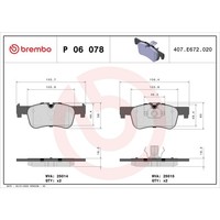 Bremsbelagsatz Brembo P 06 078X, Xtra, Vorne
