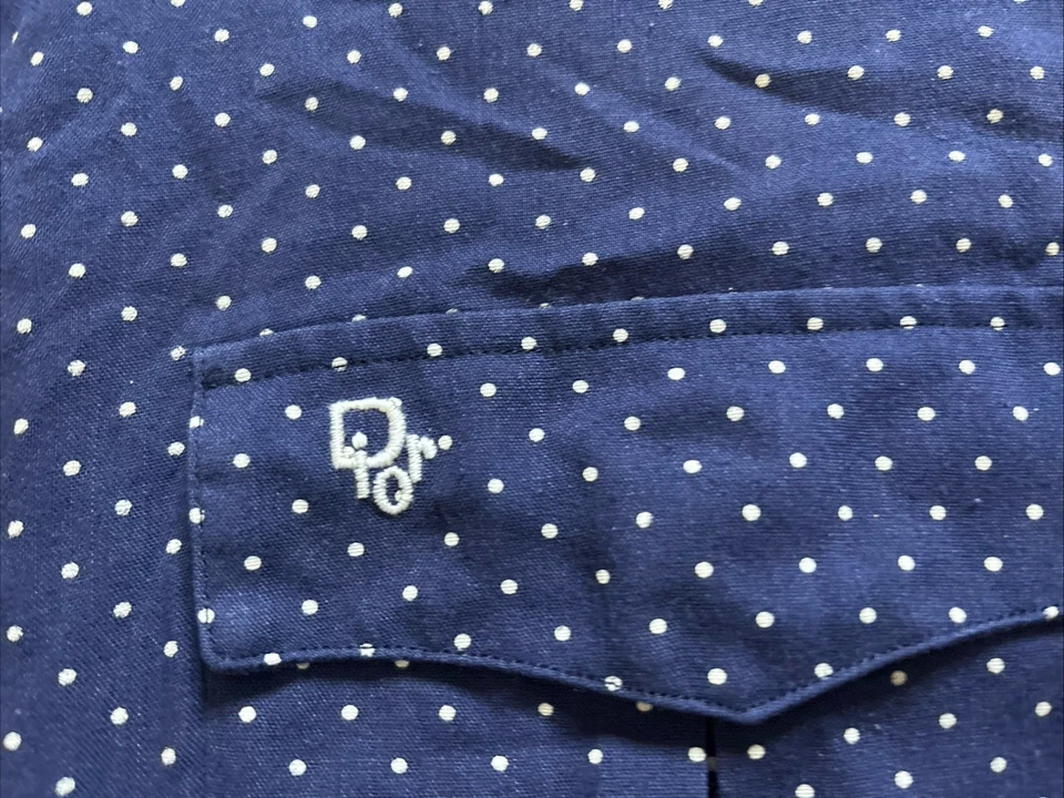 Camisa vintage Christian Dior Monsieur puntos abotonados LS para hombre mediana rara Foto 4 de 4