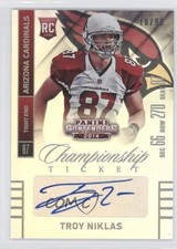 2014 Contenders Championship Ticket 10/99 Troy Niklas (Sec Row Seat) Auto 0f8