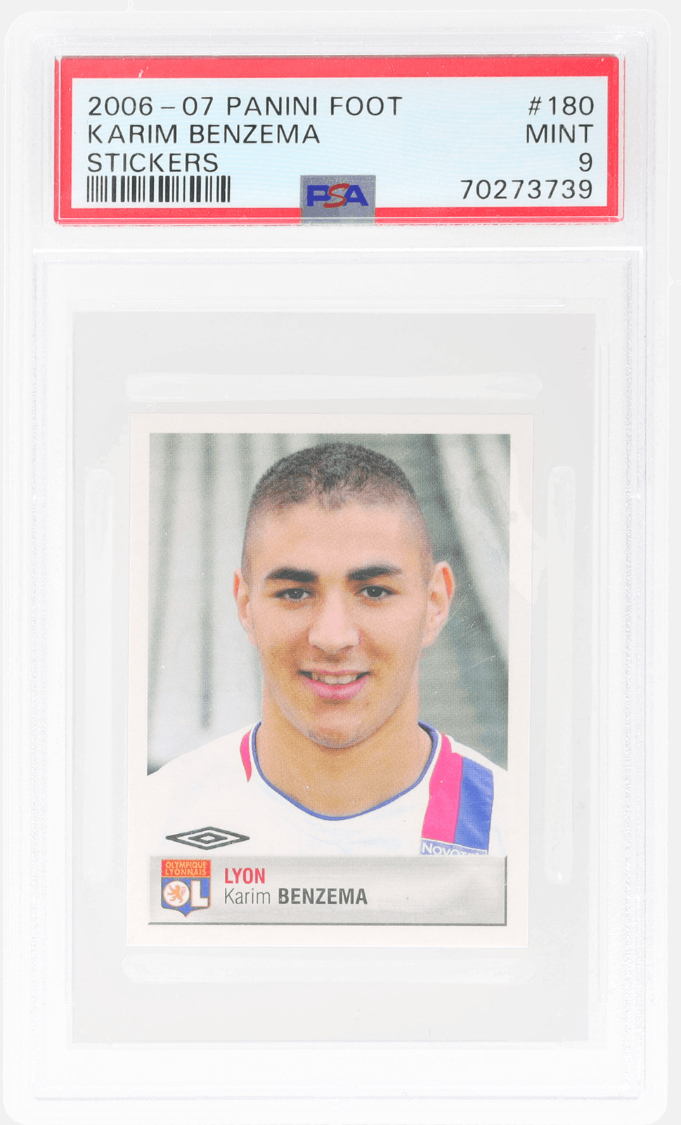 2006 Panini Foot Stickers Karim Benzema #180 PSA 9