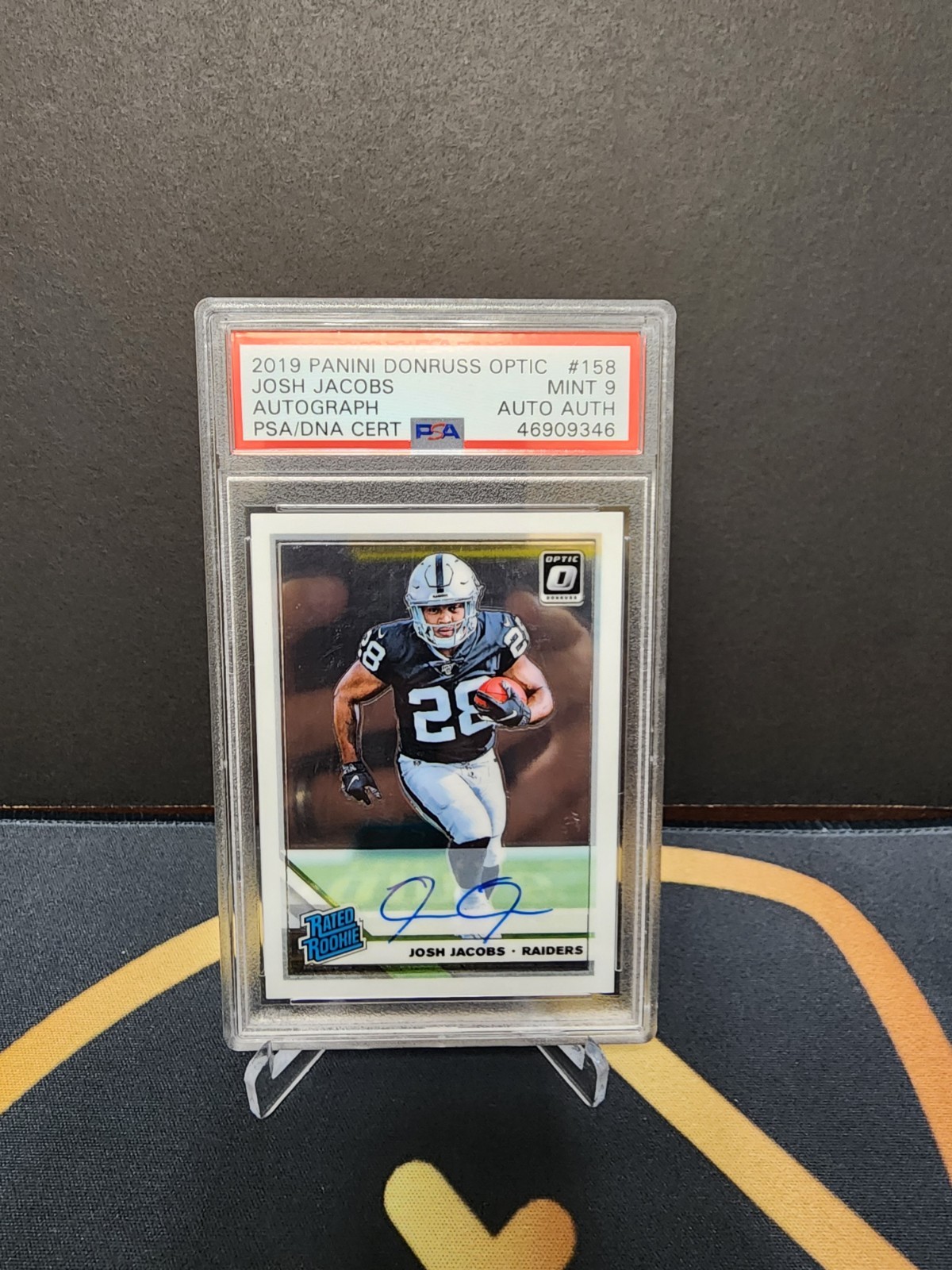 2019 Panini Donruss Optic - Rated Rookie Josh Jacobs #158 Autographs /50 (AU,