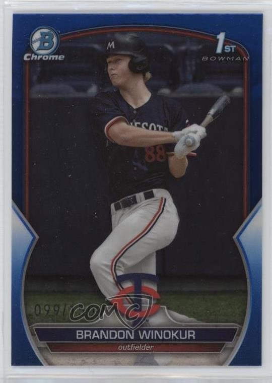 2023 Bowman Draft Chrome Blue Refractor 99/150 Brandon Winokur #BDC-69 19ed