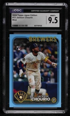 2024 Topps Japan Edition Blue 104/150 Jackson Chourio #12 Rookie RC 0s2