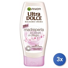 3x Garnier Ultra Dolce Madreperla Ed Estratti Di Ciliegio 250Ml Balsamo Per