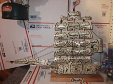 Vintage Yuengling Lighted Beer Can Tall Sailing Ship Model Folk Art Man Cave