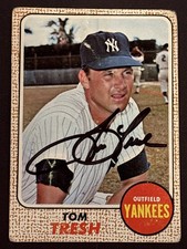 1968 Topps Tom Tresh Autographed Signed TTM IP