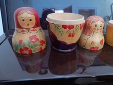 Matrioska 17 pezzi originale Russa In Legno Dipinta A Mano Vintage Anni ‘80