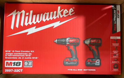 Milwaukee 2697-22CT M18 Cordless LITHIUM-ION 2-Tool Combo Kit | eBay