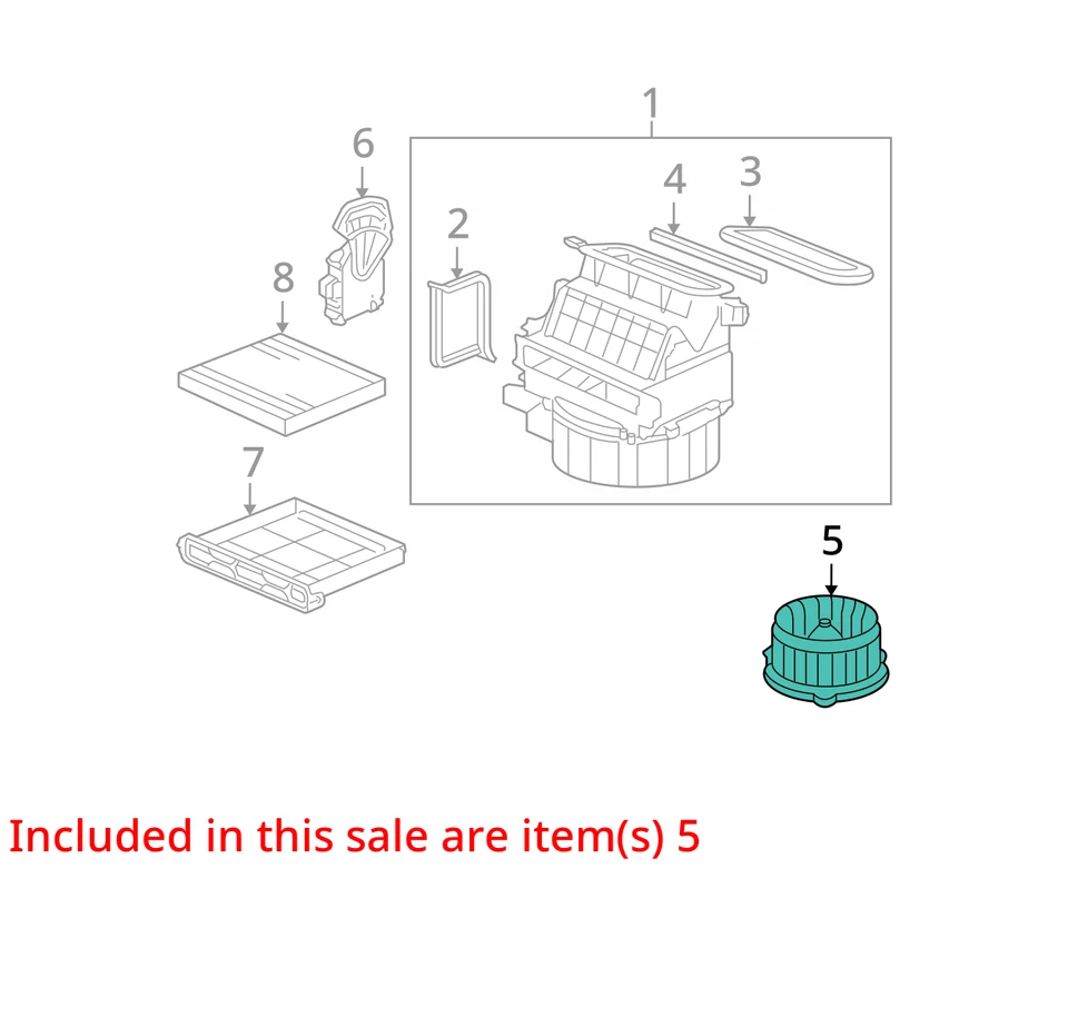 2007 Acura MDX Heater AC Blower Motor OEM 218K Miles - LKQ415053496 - Изображение 4 из 4