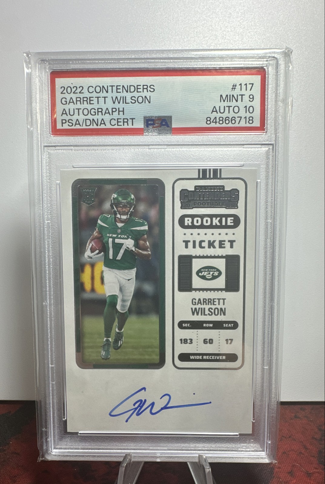 2022 Panini Contenders - Rookie Ticket RPS Garrett Wilson #117 (AU, RC)