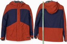 LANDS  END Youth Parka Winter Coat Size M 10-12 Ski jacket Fleece Lined Boys