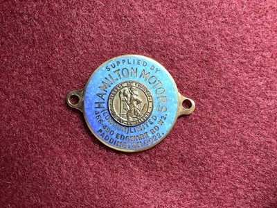 Hamilton Motors London Ltd Edgeware Rd, Paddington - Lieferantenabzeichen von F J Davis
