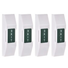 4Pcs Push to Exit Button Release Switch Door Access Control System 12V 3A White