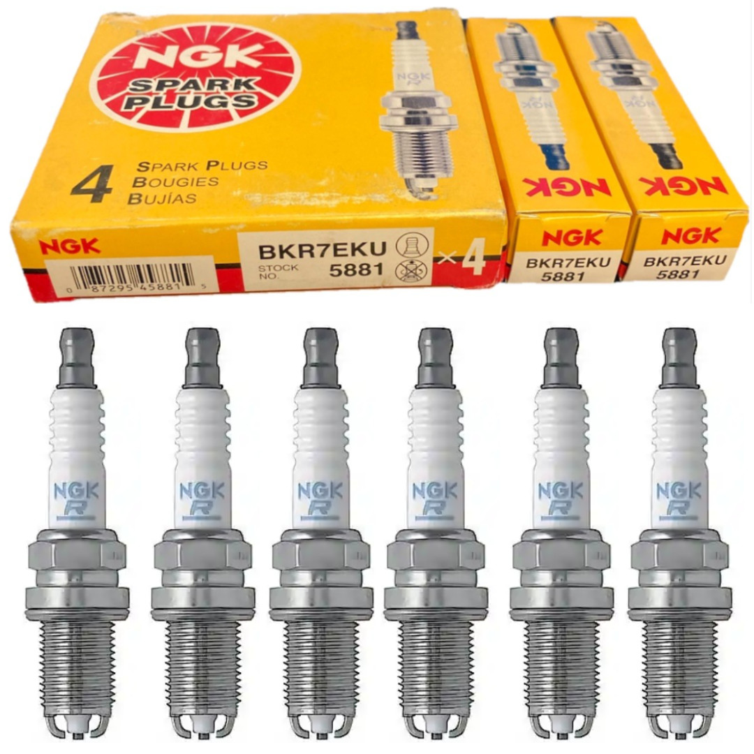 6 x Spark Plugs Made in Japan NGK Standard 5881 BKR7EKU Tune Up Kit