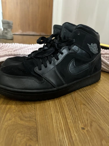 nike air jordan 1 mid triple nere