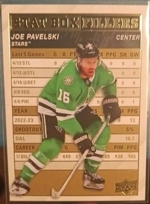 Upper Deck 2023-24 Series 1 Stat Box Fillers #SB-13 Joe Pavelski Stars