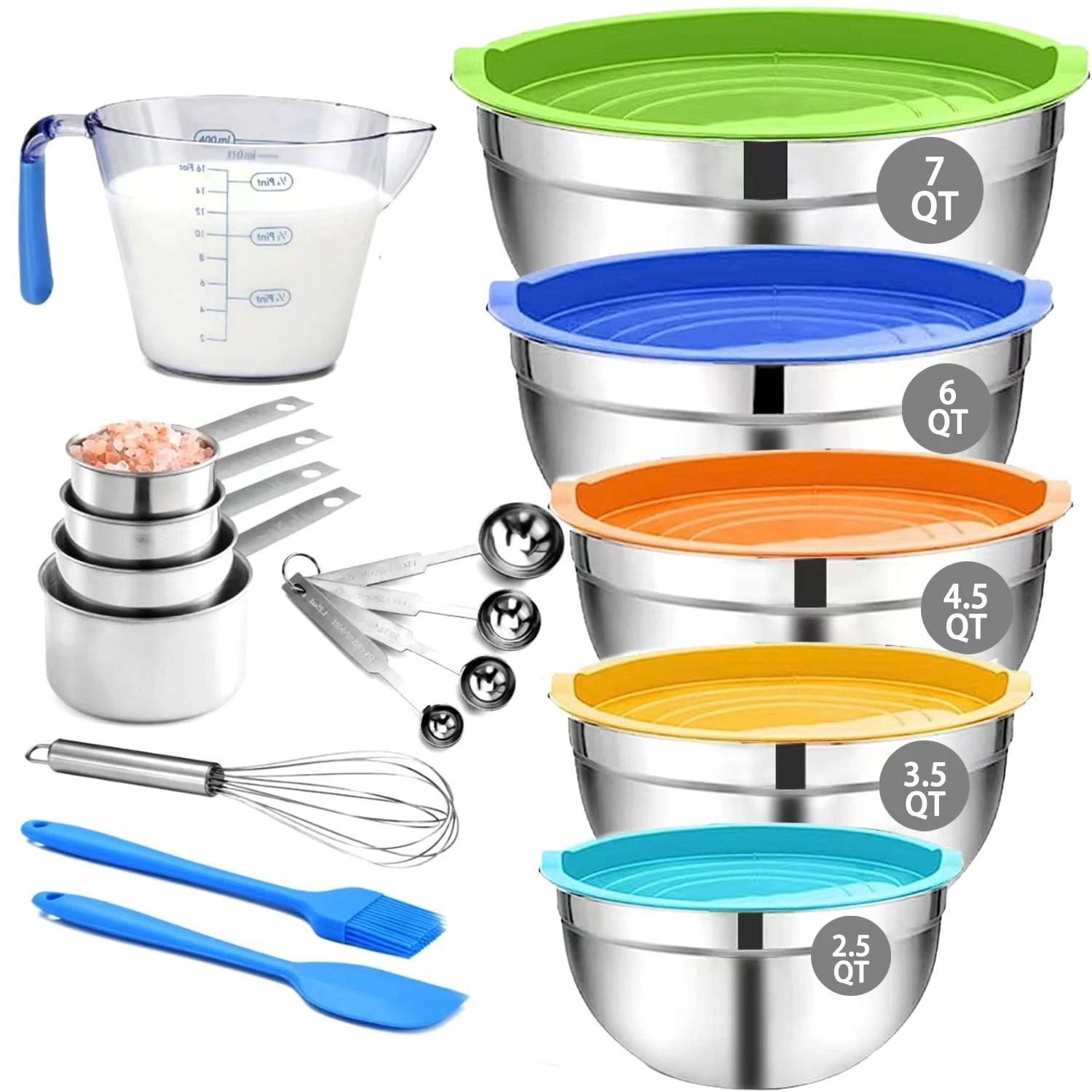 Mixing Bowls Set, 22PCS Large Stainless Steel Mixing Bowl with Lids Set, Larg...
Opens in a new wind