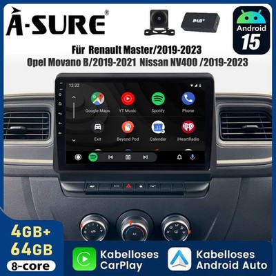 DAB+ KAM 64G Autoradio Carplay für Renault Master Opel Movano B Nissan NV400 4G