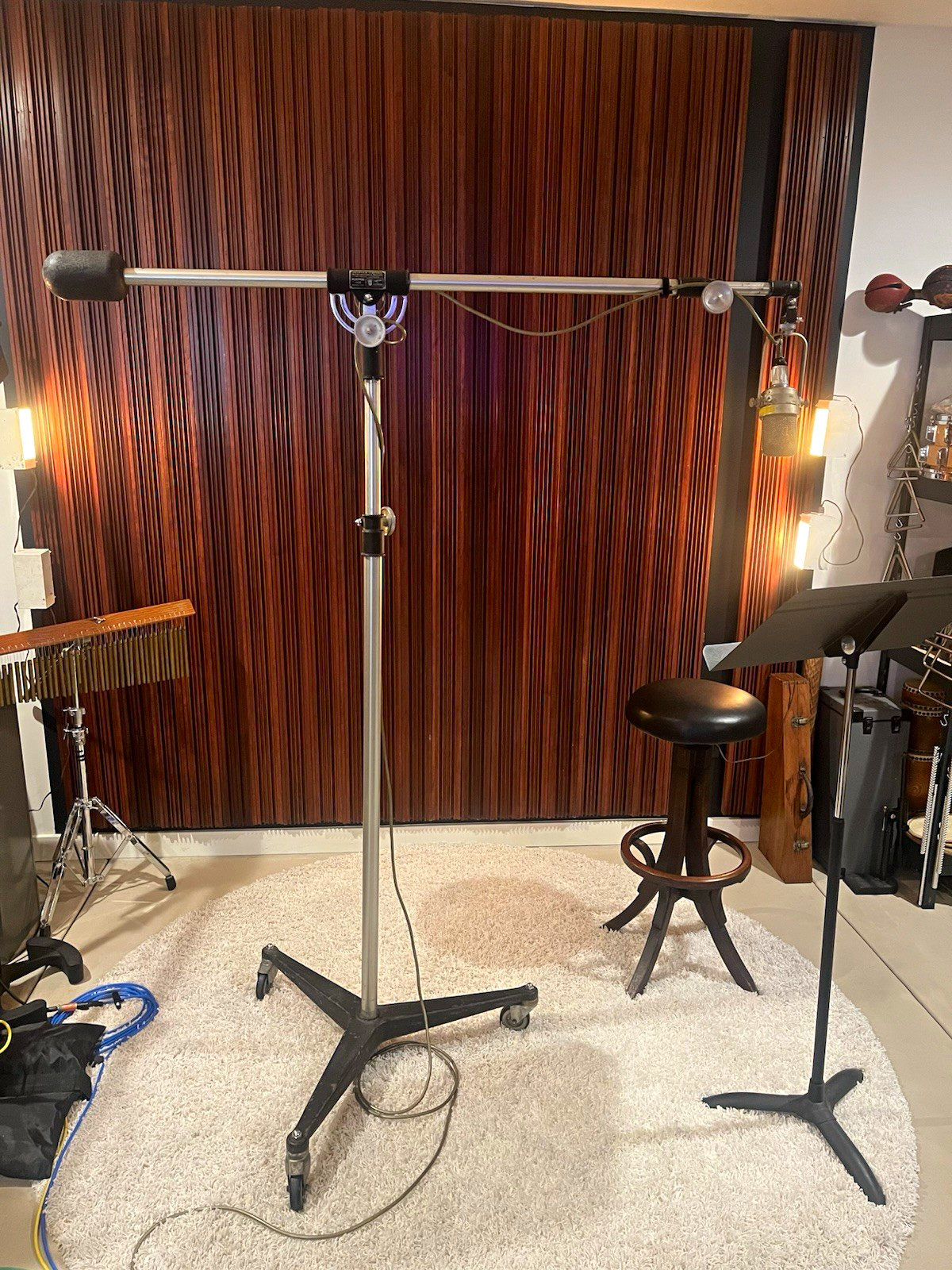 George A Starbird Model 180 Studio Mic Boom Stand VINTAGE for Neumann AKG RCA