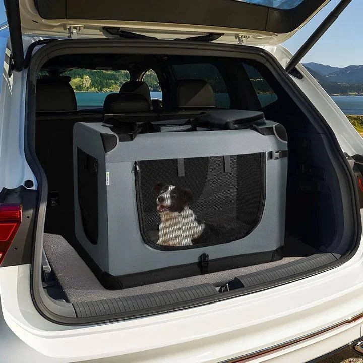 Hundetransportbox Hundebox faltbar Autotransportbox XL Dunkelgrau B-WARE - Bild 2 von 4
