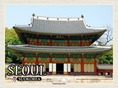 Holzschild 30x40 cm Seoul Südkorea Changdeokgung Palace Bildmotiv Reisemotiv Abe