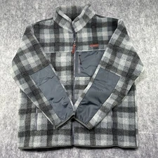 Simply Southern Men’s Fleece Jacket XXL 2XL Gray Deep Pile Full Zip Cozy Pockets