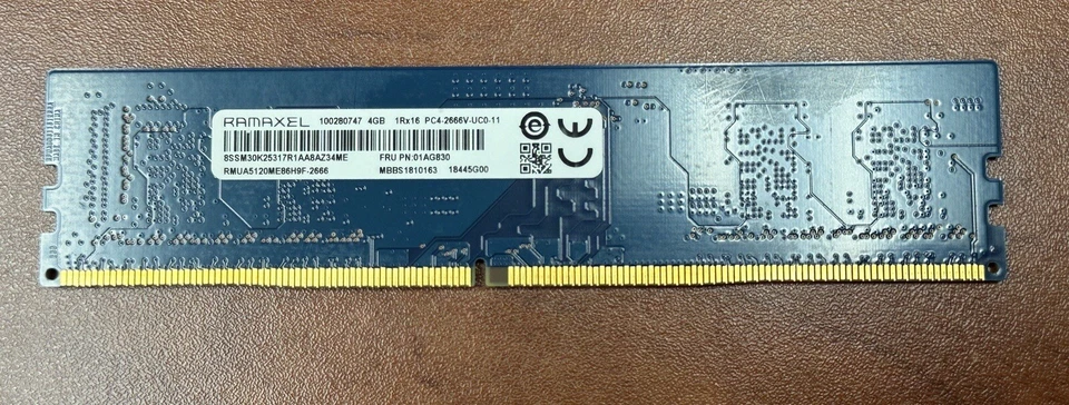 RAMAXEL 4GB PC4-2666V DESKTOP Ram/Memory - RMUA5120ME86H9F-2666 - Image 3 of 4