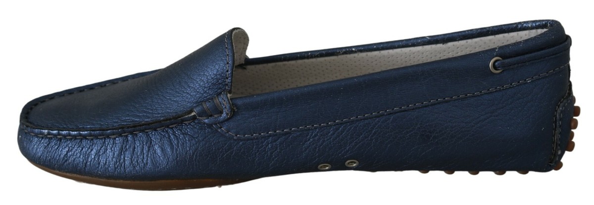 Alberto Guardiani Blue Again Tan Leather Slip-On Loafers Made Italy EU 43.5 ZOE_56043_Dibale_Rock_Blu_5_12  main image 3