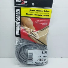 Prime-Line Screen Retainer Spline  .140" dia. 25' Gray #P 7633