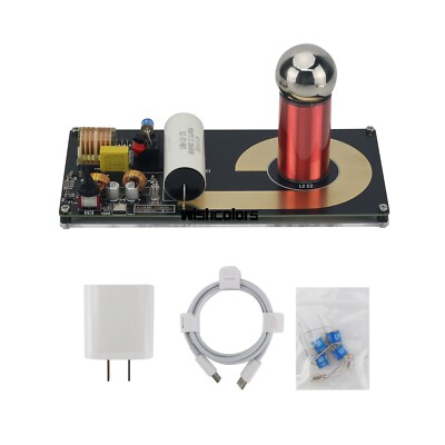 Super Mini Artificial Lightning Generator Tesla Coil High Efficiency Scientific