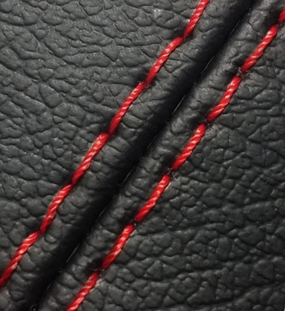 Reposabrazos de consola central cubierta de cuero sintético para Honda Civic 01-05 puntada roja Foto 4 de 4