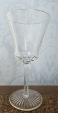 SAINT LOUIS CRYSTAL APOLLO GOLD WATER GOBLETS  -    7 1/2 inches tall