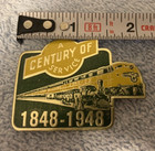 *A CENTURY OF SERVICE* VINTAGE TRAIN/LUGGAGE LABEL.  Approx. 2.00" x 1.50". — photo 2