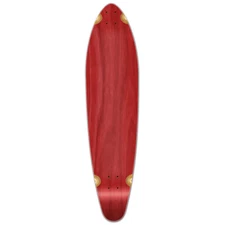 Yocaher Kicktail Blank Longboard Deck - Stained Red (DECK ONLY)